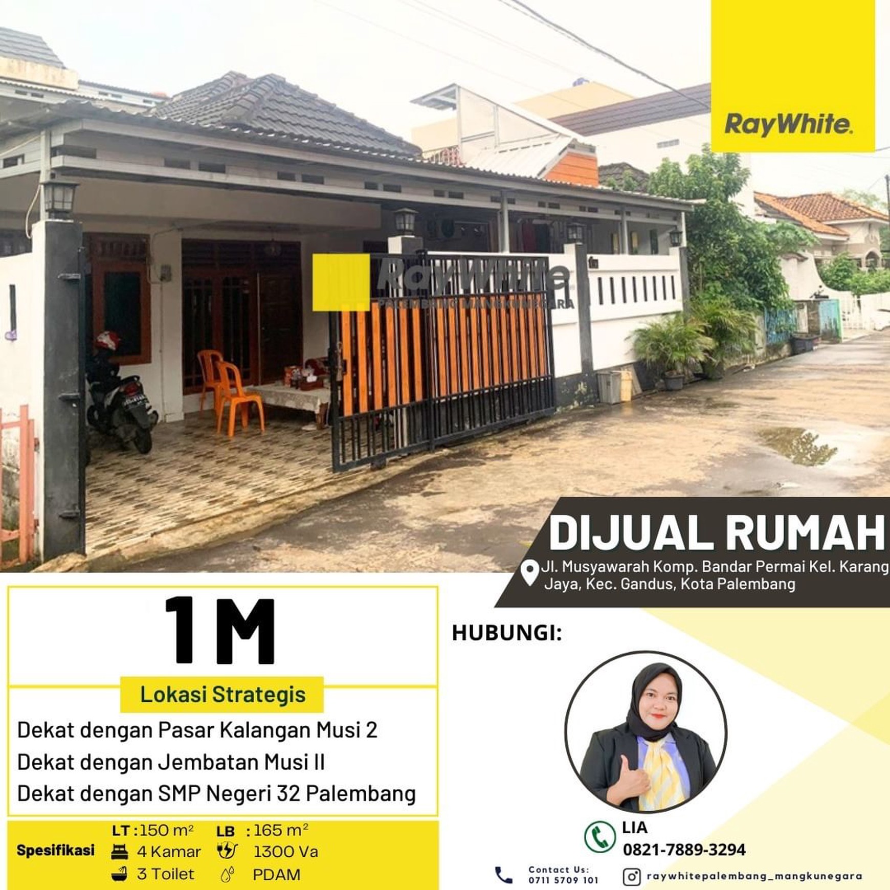 Rumah murah tengah kota palembang 