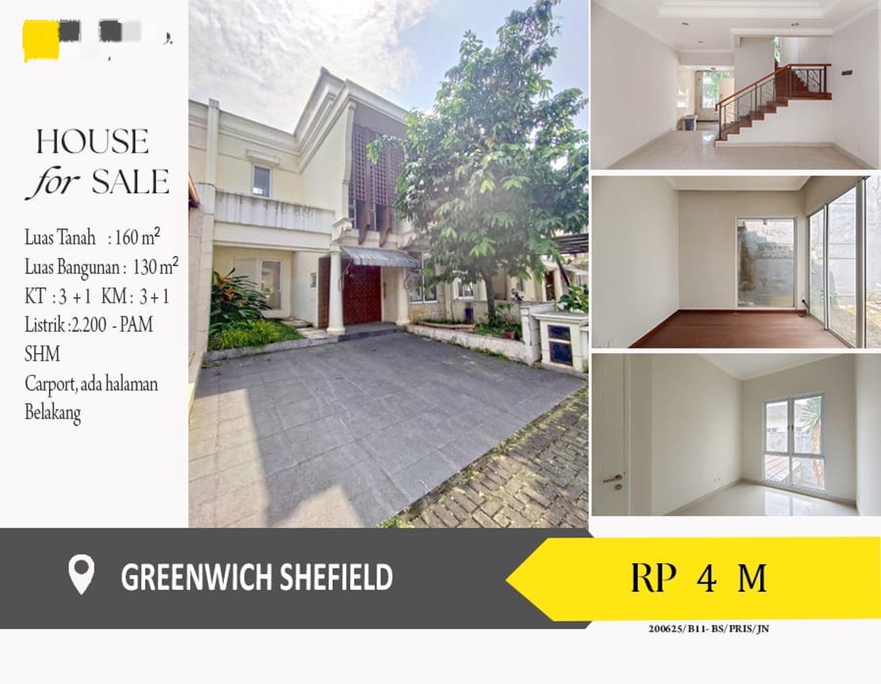Kamar Utama di bawah rumah GREENWICH - Cluster SHEFFIELD, di BSD