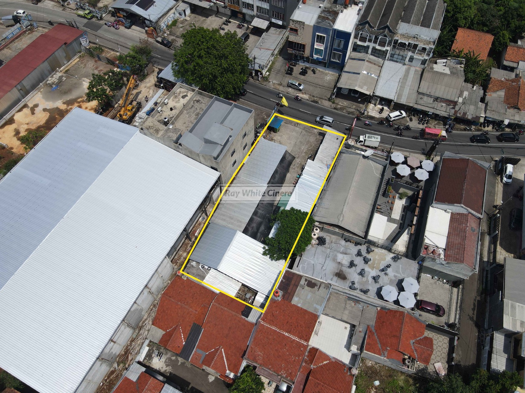 Pamulang raya jalan utama tanah luas 523 komersial 12x43