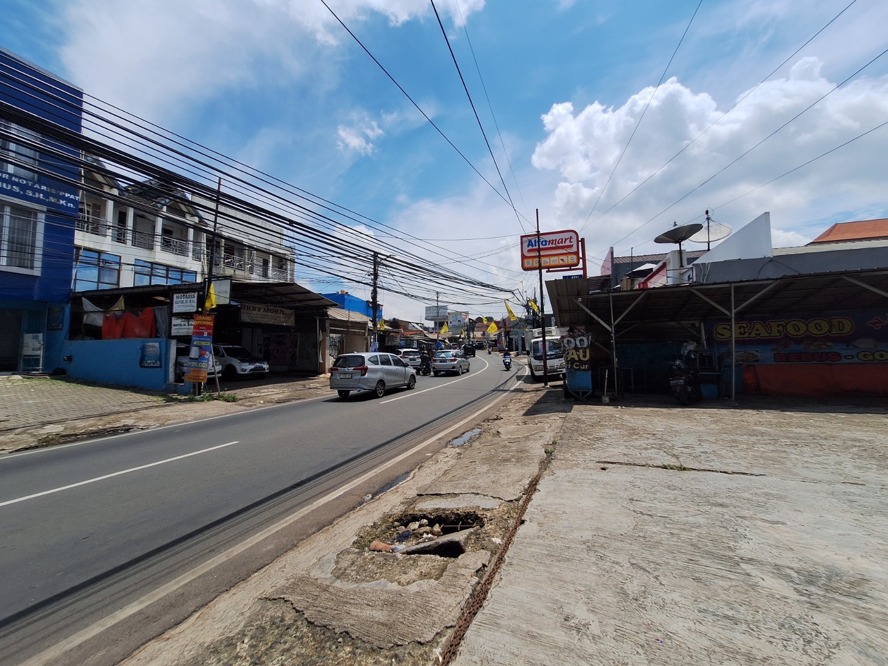 Pamulang raya jalan utama tanah luas 523 komersial 12x43
