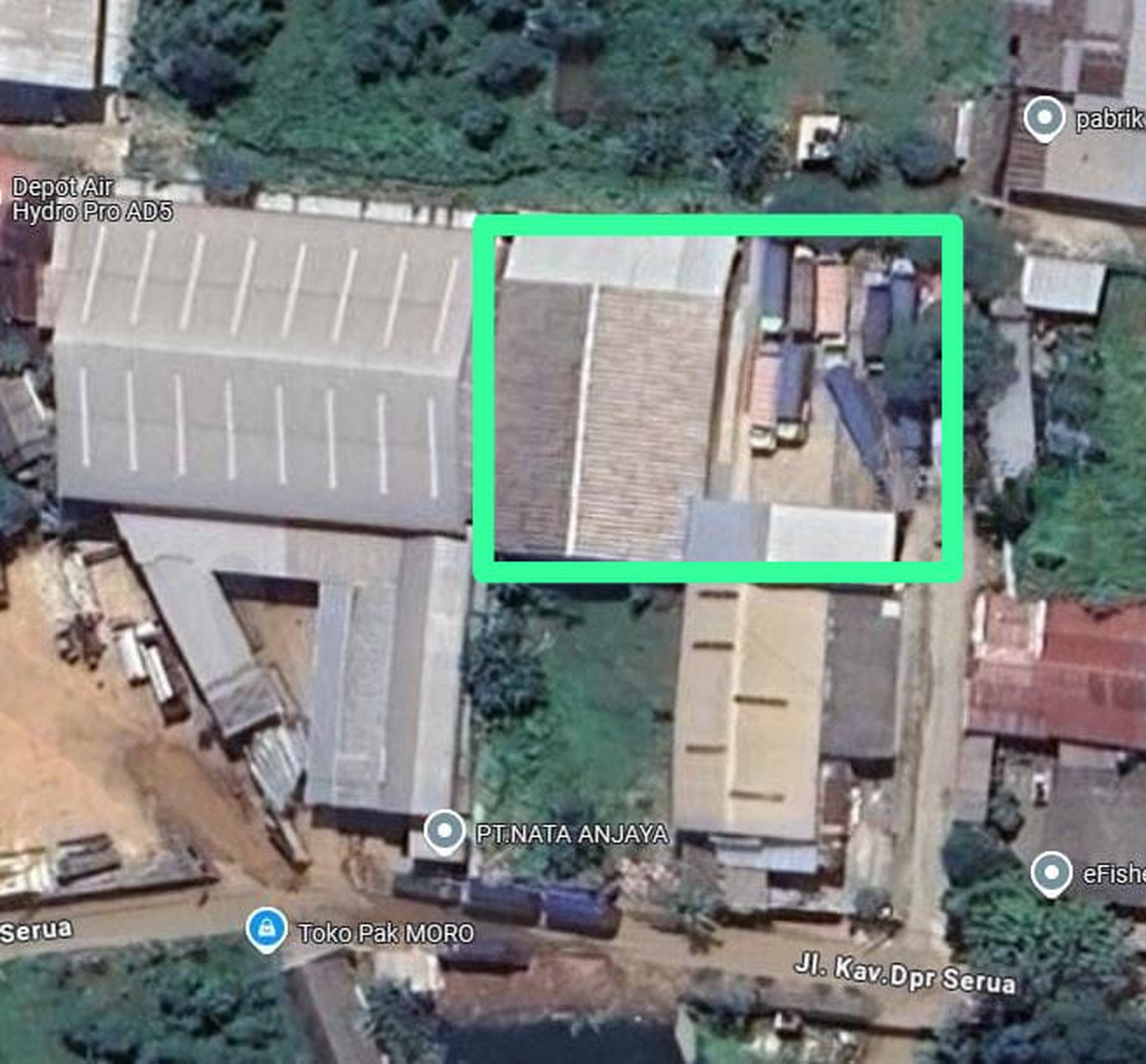 Gudang Baru dan Tanah di Jl. Kav. Dpr Serua Depok