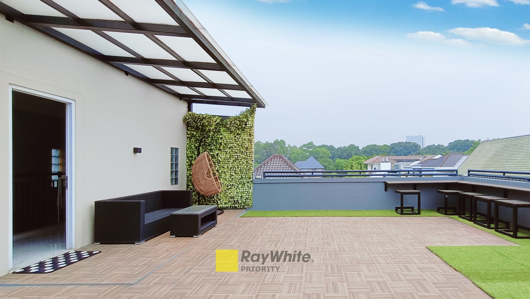 RUMAH MEWAH MINIMALIS MODERN DENGAN ROOFTOP ESTETIK DI CLUSTER MENTENG, BINTARO JAYA