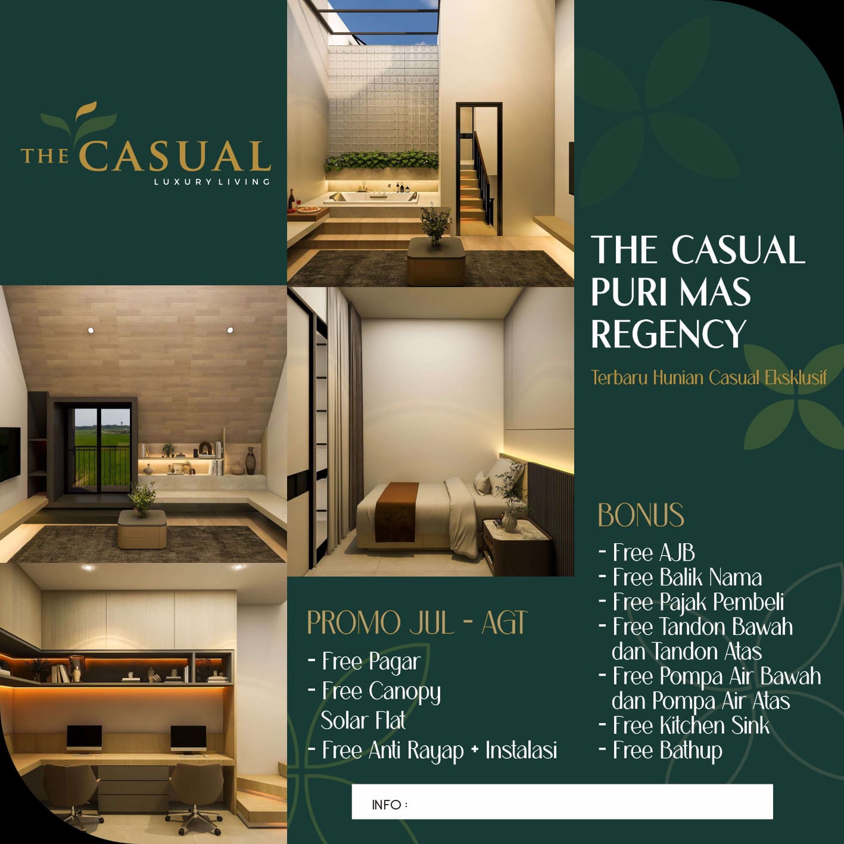 Dijual Rumah Baru Gress di The Casual Purimas Regency Surabaya