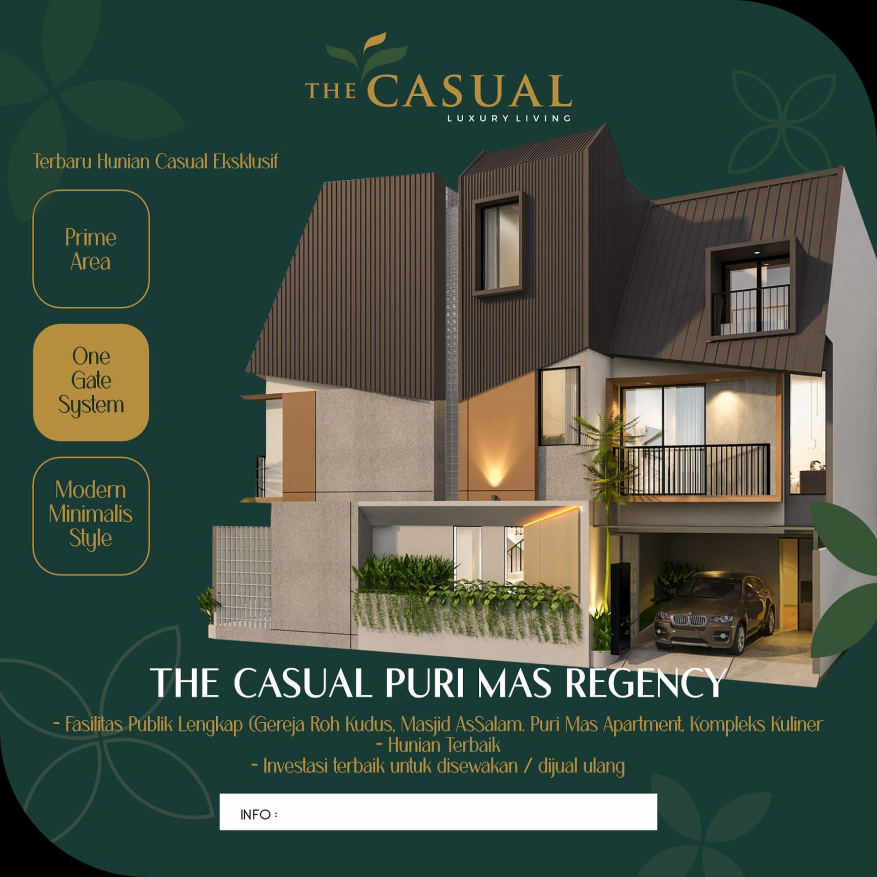 Dijual Rumah The Casual Purimas Regency Surabaya