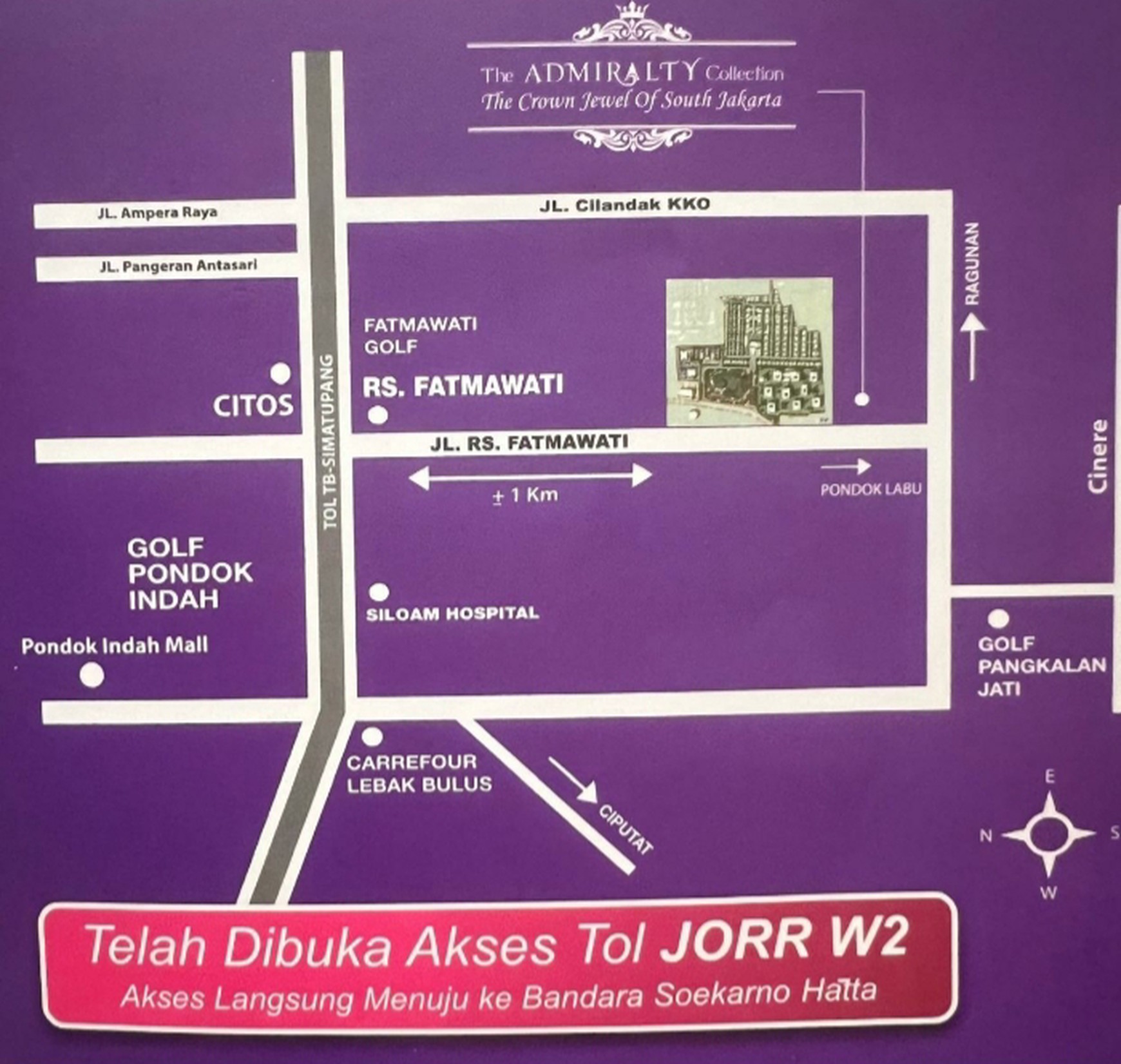 Apartemen mewah di Fatmawati dekat Stasiun MRT Fatmawati 