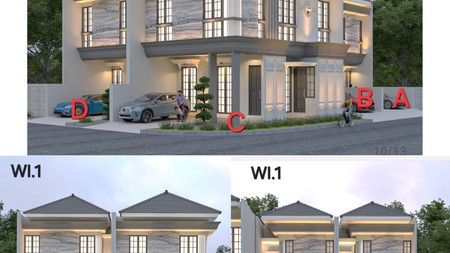 Dijual Rumah New Gress Dua Lantai  Taman Pondok Indah Wiyung Surabaya