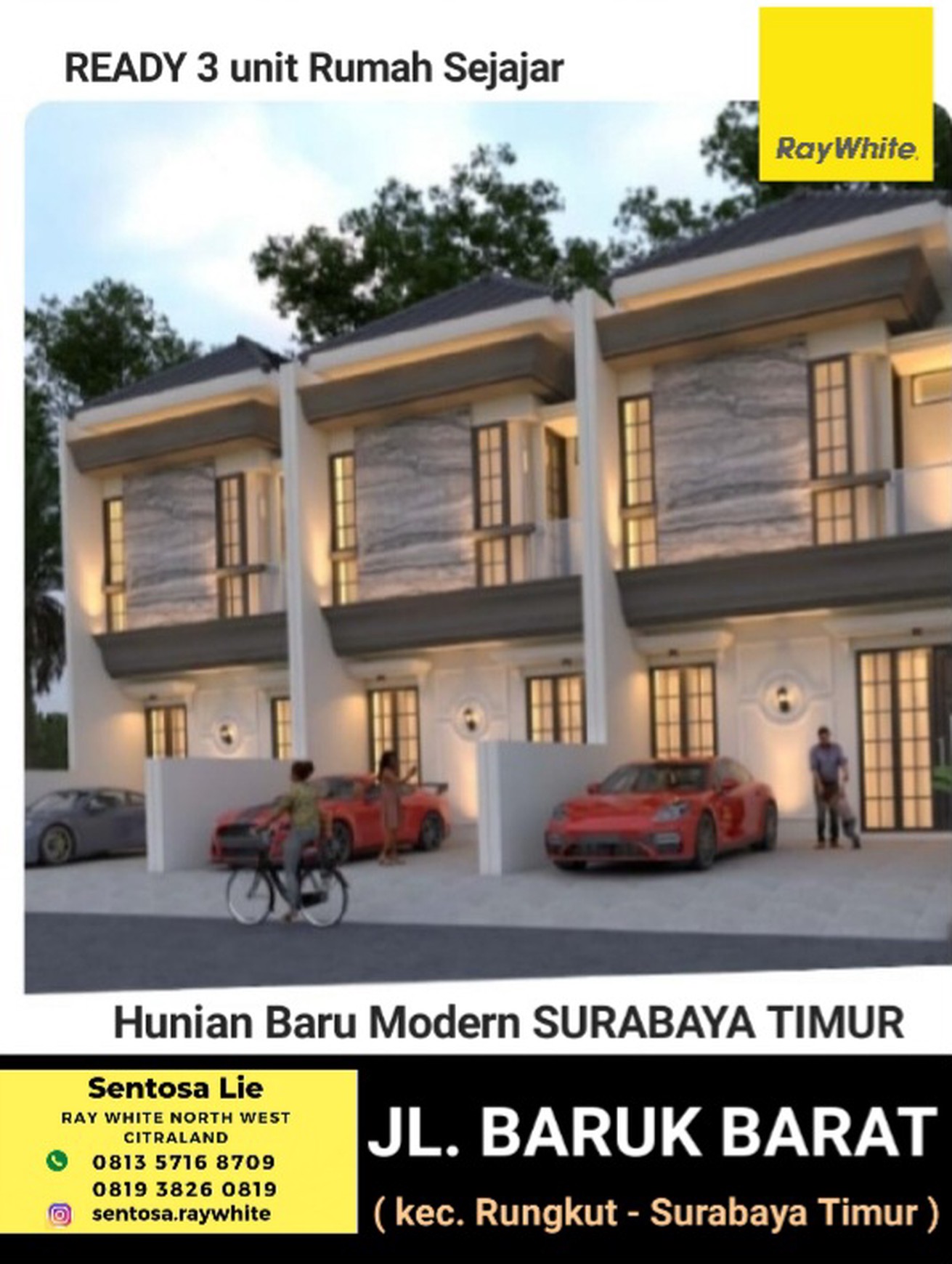 1 Milyaran Rumah Baru Baruk Barat - Rungkut - Surabaya Timur - Shm Dekat Raya Merr, Nirwana Eksekutif, Galaxy Mall