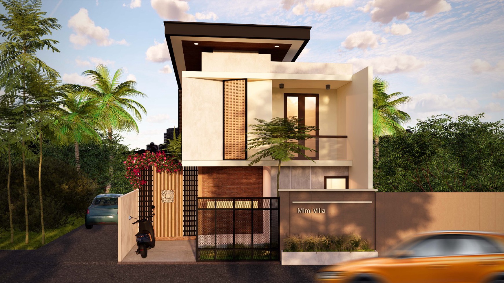 Leasehold - Stylish Tropical Living Villa with Pool in Tumbak Bayuh, Canggu, Bali