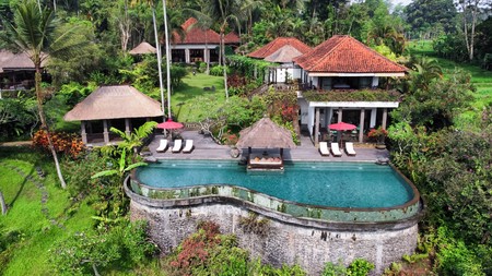 For Sale Villa on 8.160 Sqm of Land with Lush Widespread Views of Rice Fields and Green Valley