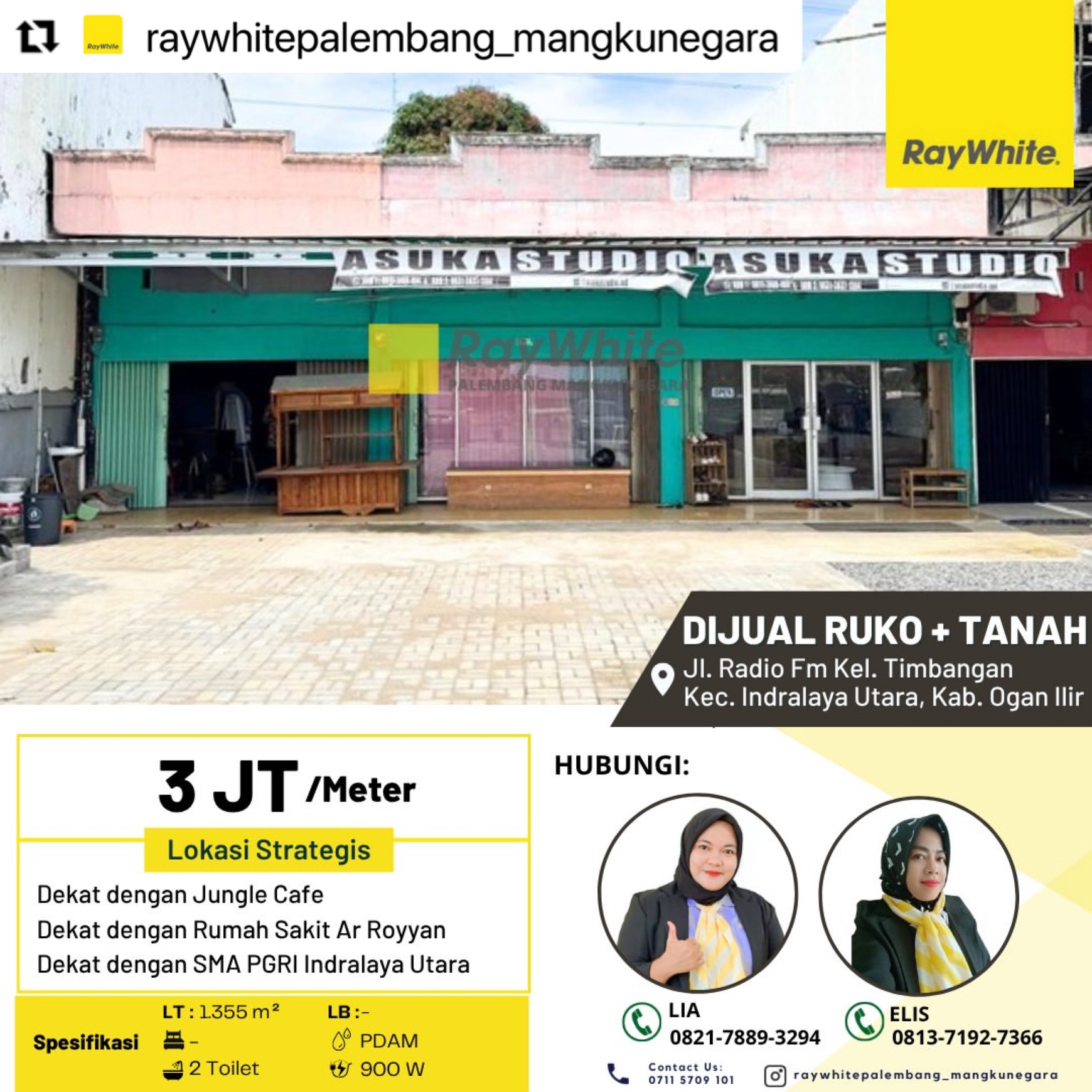 TANAH + RUKO PALEMBANG
