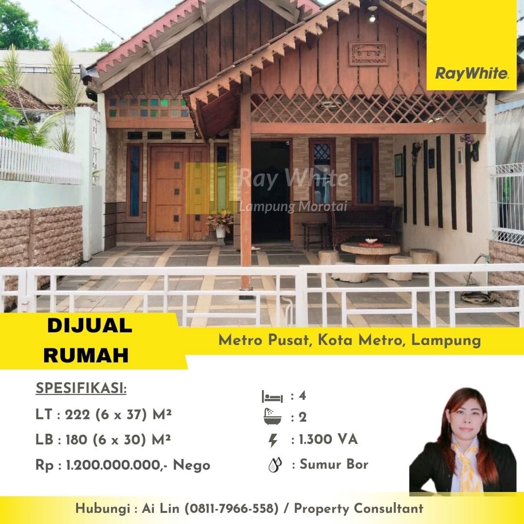 Dijual rumah di Metro