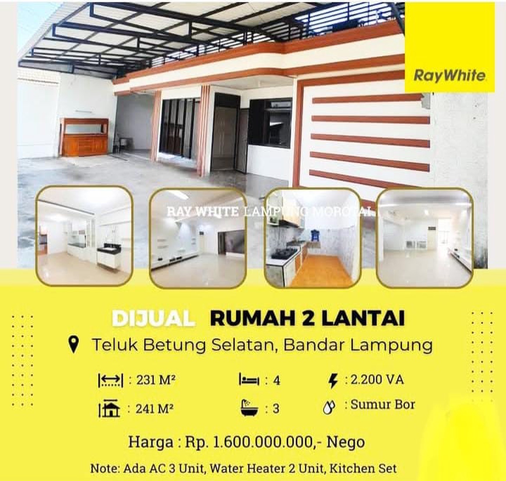 Dijual rumah di teluk betung