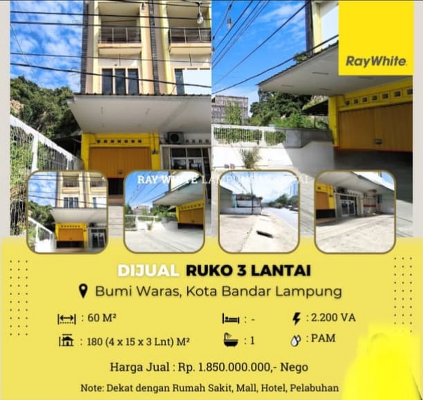 Dijual ruko 3 lantai di bumi waras