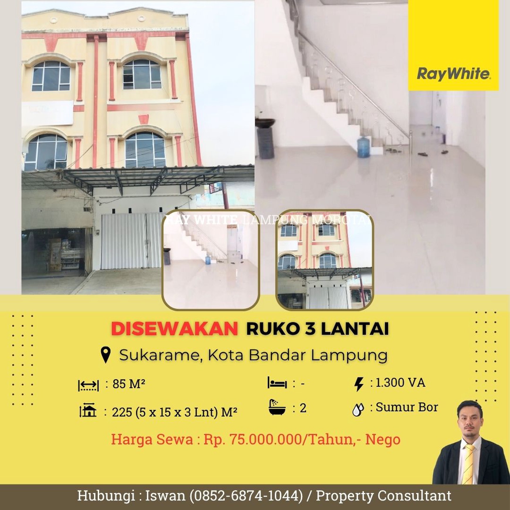 Disewakan ruko korpri sukarame bandar lampung 75 juta nego