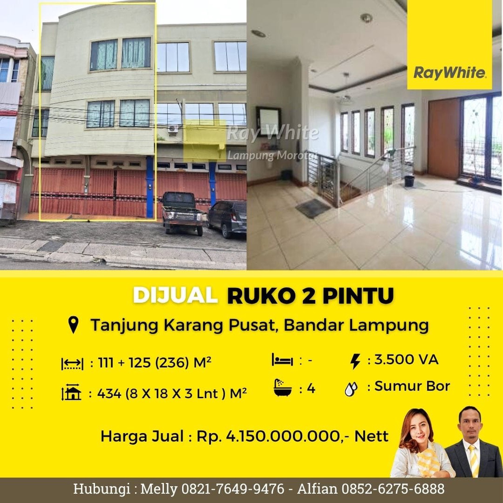Dijual Ruko dekat Grand Mercure lampung