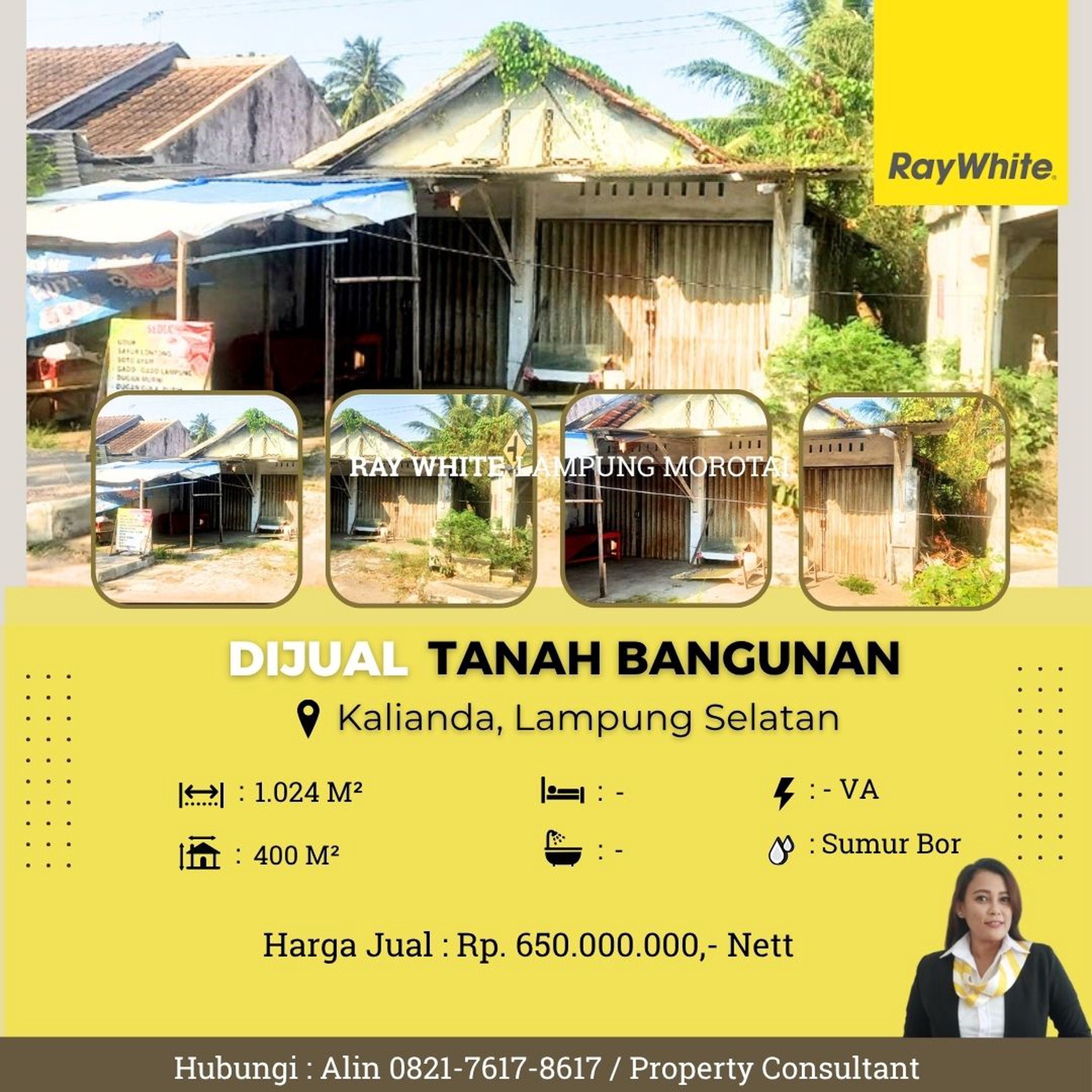 di jual bangunan dan lahan di kalianda