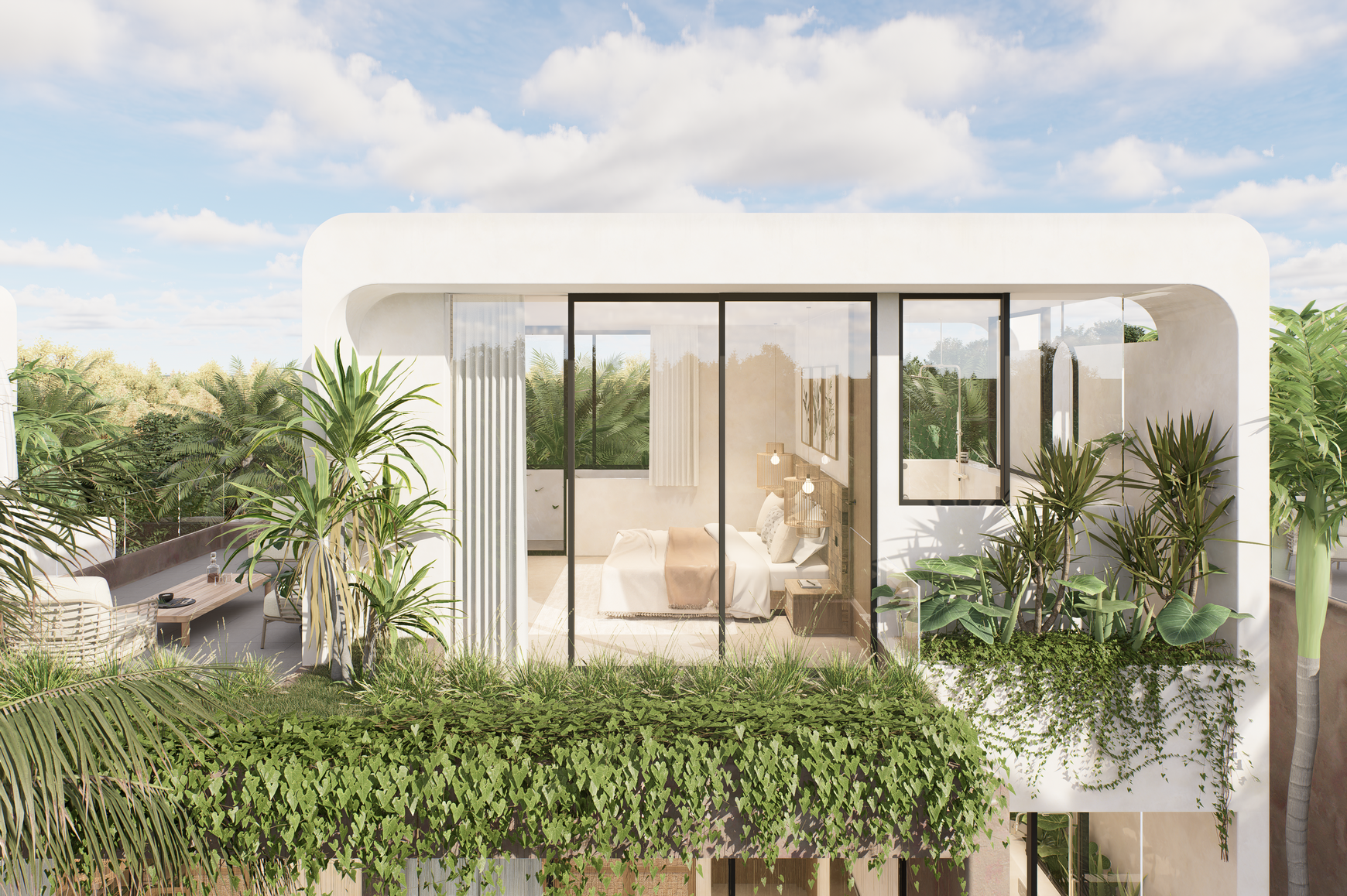 Leasehold - Ocean-Breeze Cliffside Villa with Rooftop & Pool in Uluwatu, Bali