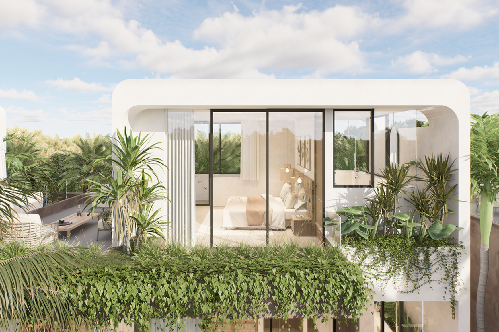 Leasehold - Ocean-Breeze Cliffside Villa with Rooftop & Pool in Uluwatu, Bali