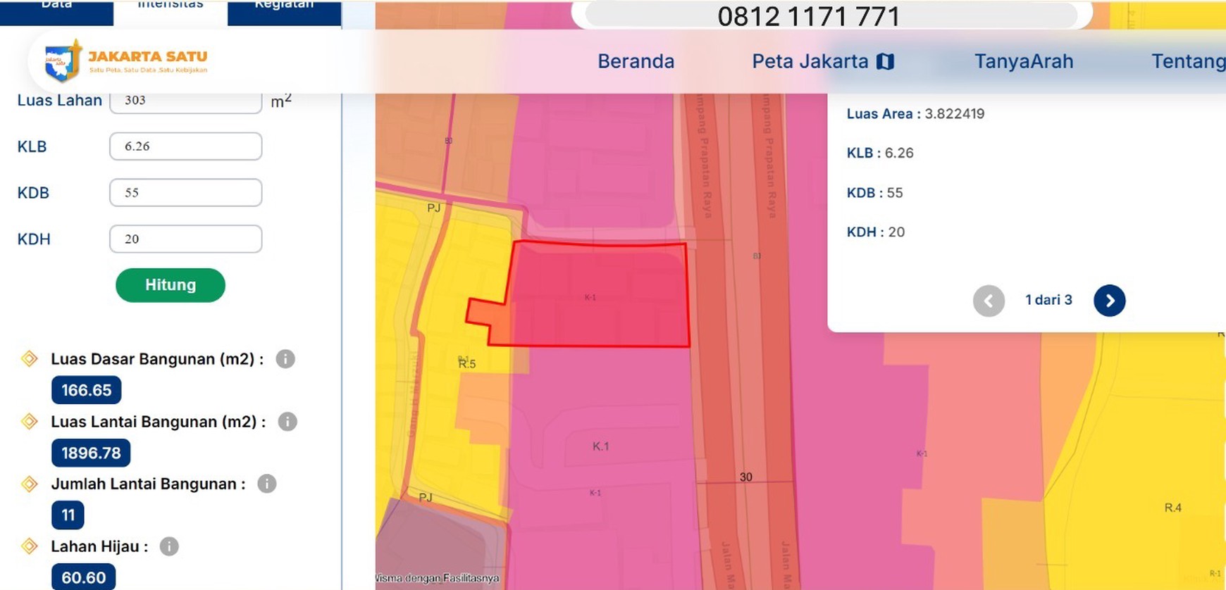 Tanah Komersial 303m2 Jarang Ada di Area Mampang Prapatan Raya, Jakarta