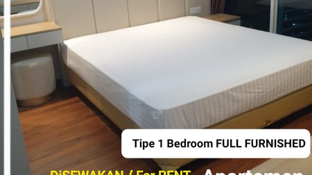 Disewakan Apartemen Ciputra World Tipe 1 Bedroom Full Furnished Tower Via - View Pool - Lantai 21 - Ada Mesin Cuci