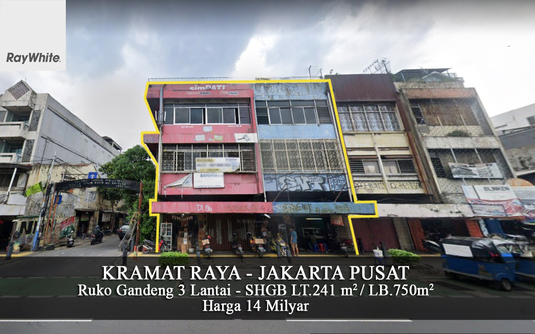 FOR SALE Gedung / Ruko Gandeng Kramat raya Jakarta Pusat