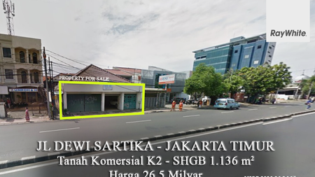 FOR SALE Tanah Komersil Murah Dibawah NJOP Dewi Sartika Raya Cawang Jakarta Timur