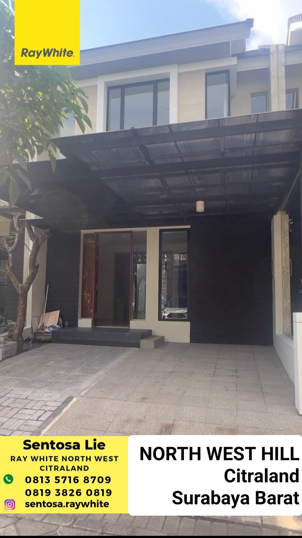 Murah 1 Milyaran Dijual Rumah North West Hill Citraland Plus Canopy - Teras Belakang Keramik Cantik.- Hadap Selatan Dekat Citra Berkat, Sport Center