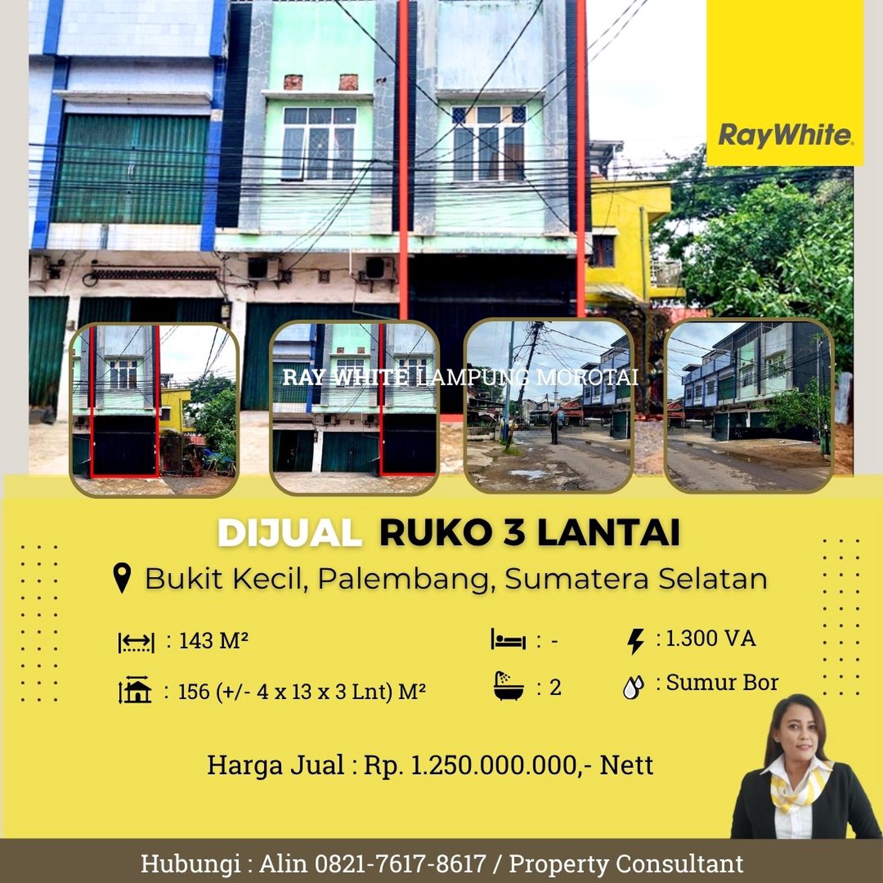 ruko di jual di bukit kecil palembang