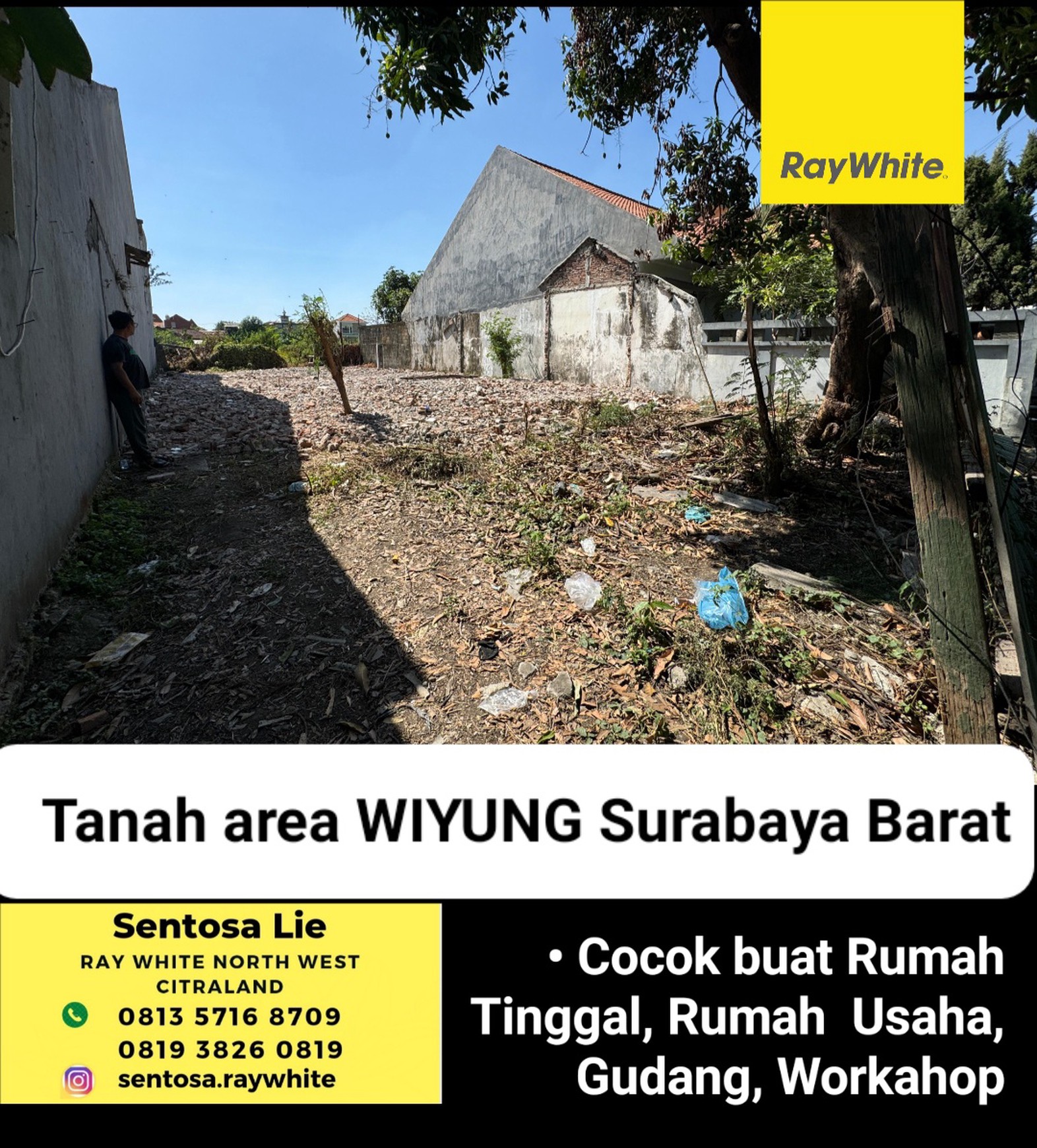 Murah Rp.8 Jt-an/m2 Dijual Tanah Wiyung Surabaya Barat Dekat Taman Pondok Indah, Babatan Pratama , Pakuwon Mall, Akses Tol Gunungsari