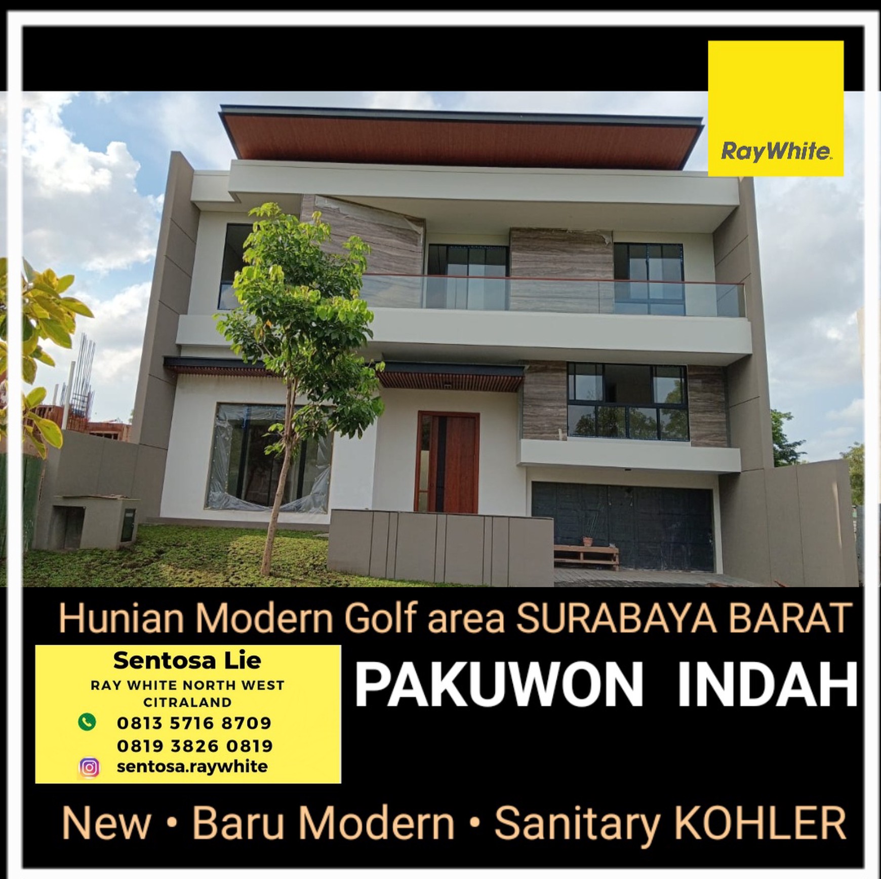 Dijual Rumah Baru Pakuwon Indah Lisbon  - Split level Desain - Surabaya - Dekat Graha Family, Citraland , Dian Istana