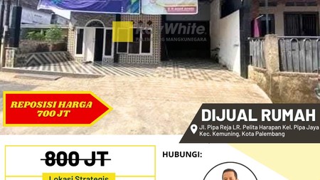 Rumah 5 Kamar Tidur di Tengah Kota Palembang