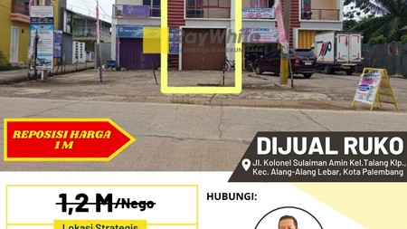 Ruko 2 Lantai di Kawasan Perumahan Palembang
