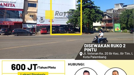 Sewa Ruko 2 Pintu Jalah Veteran Palembang