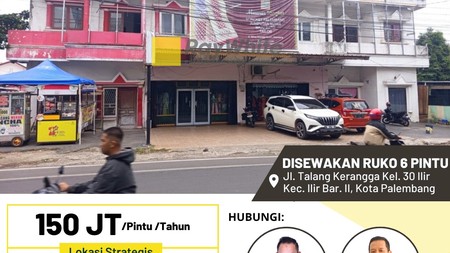 Ruko Sewa 6 Pintu Kawasan songket Palembang