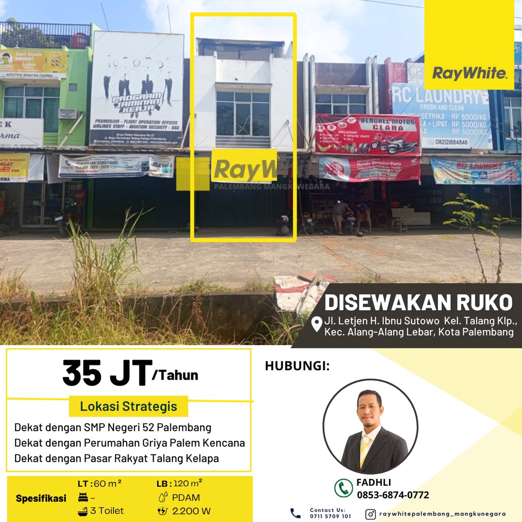 Ruko 2 Lantai depan Springhill Palembang