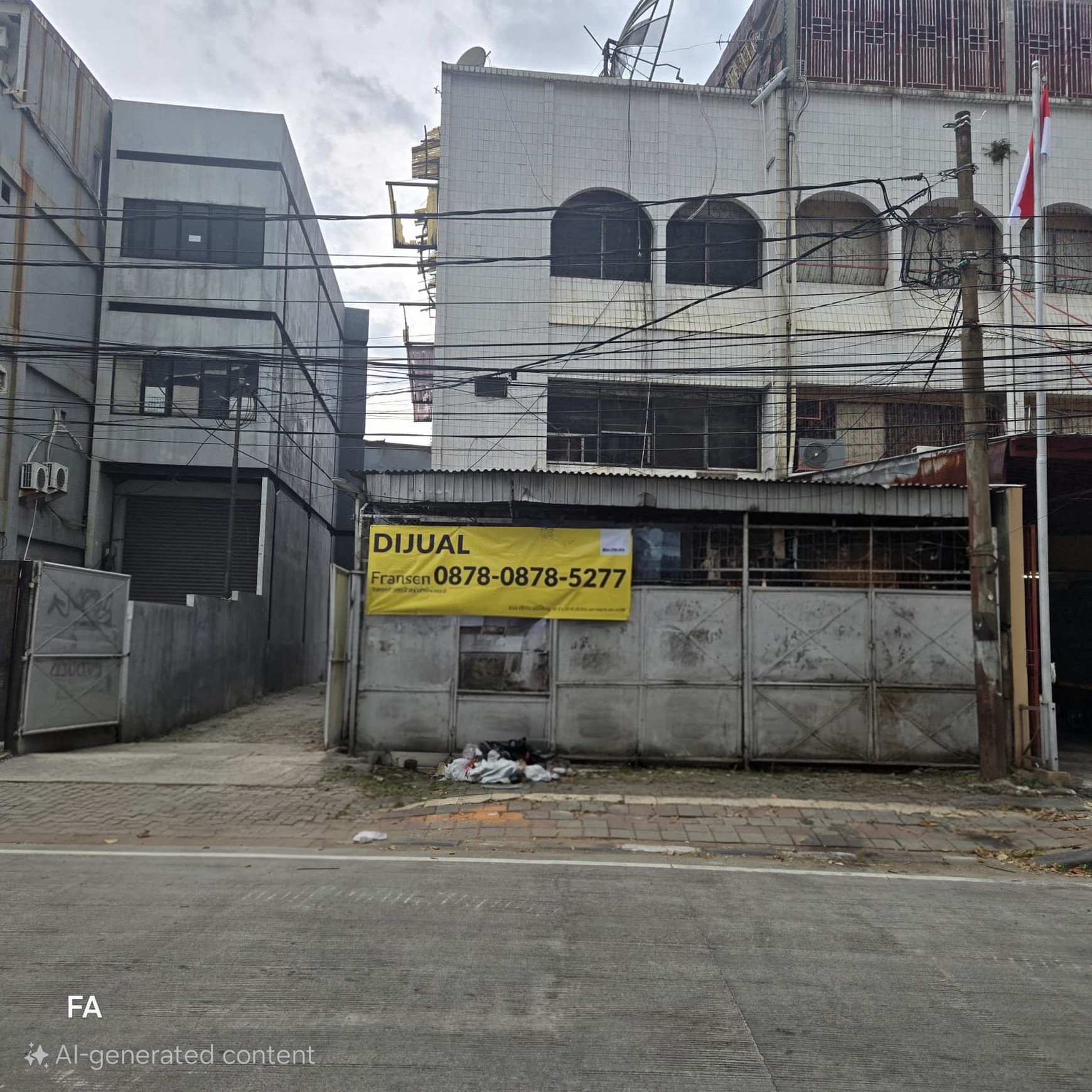 Lahan Komersial luas 726 m2 lokasi strategis tengah kota di Pangeran Jayakarta. Jakarta Pusat.