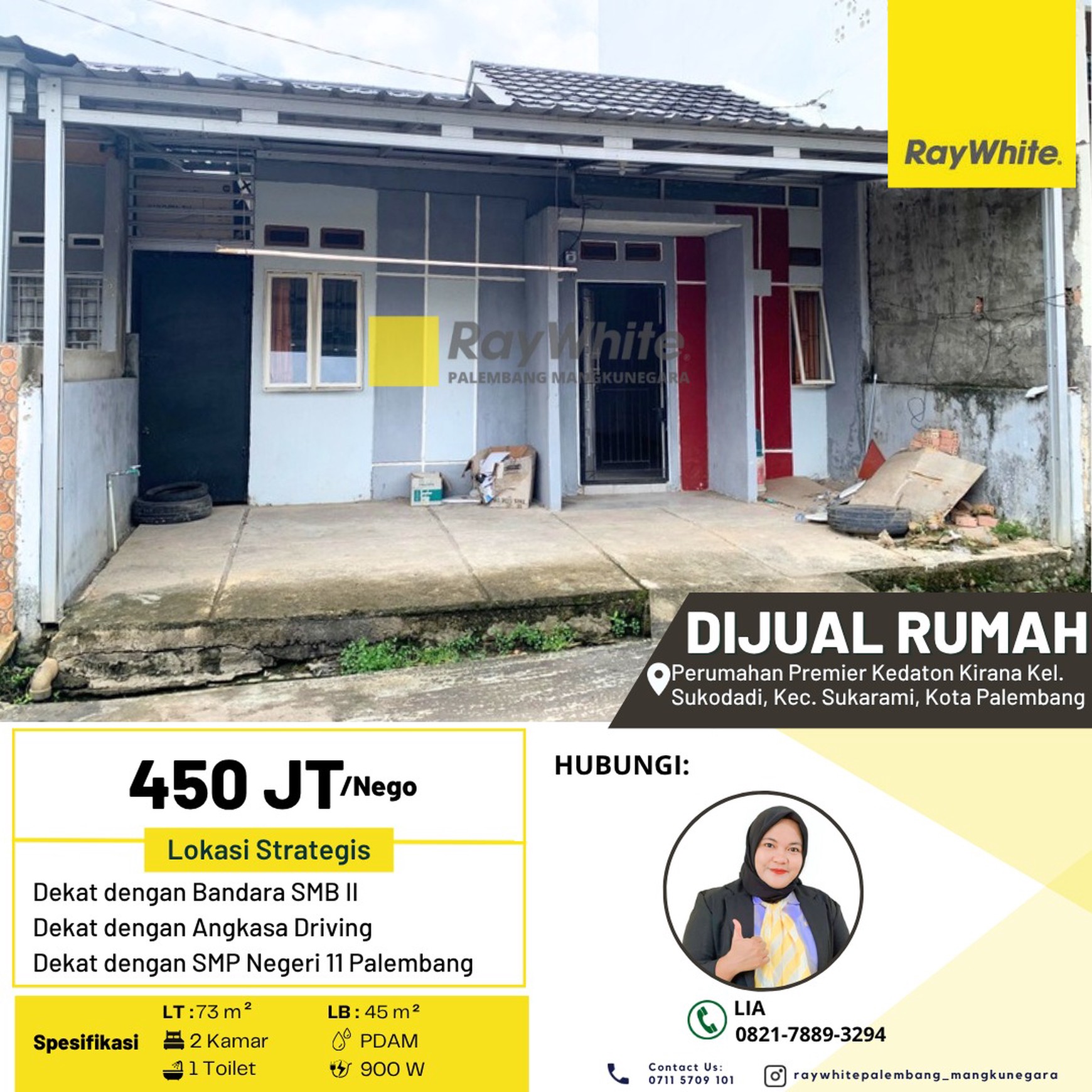 rumah jual  murah palembang