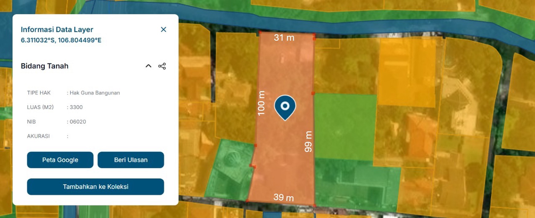 Tanah Komersial Luas 3300m2 Area Margasatwa Raya Jakarta Selatan
