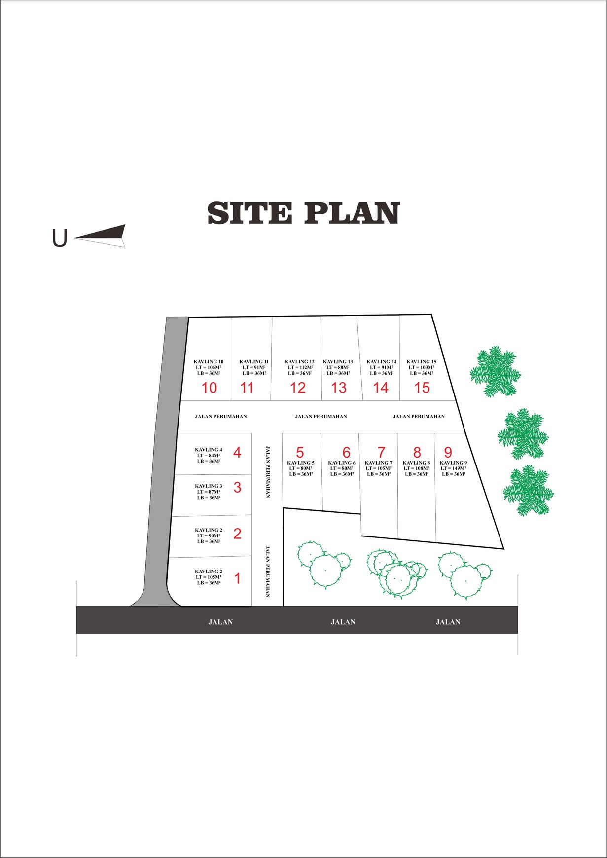 RUMAH (15 UNIT) DALAM PERUMAHAN AREA DEKAT RSUD SLEMAN.