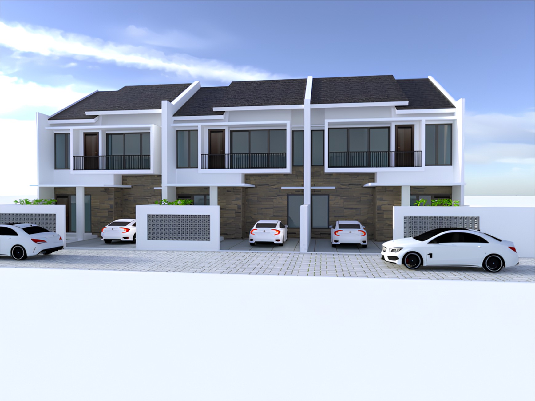 RUMAH (3 UNIT) DALAM PERUMAHAN DEKAT SLEMAN CITY HALL.