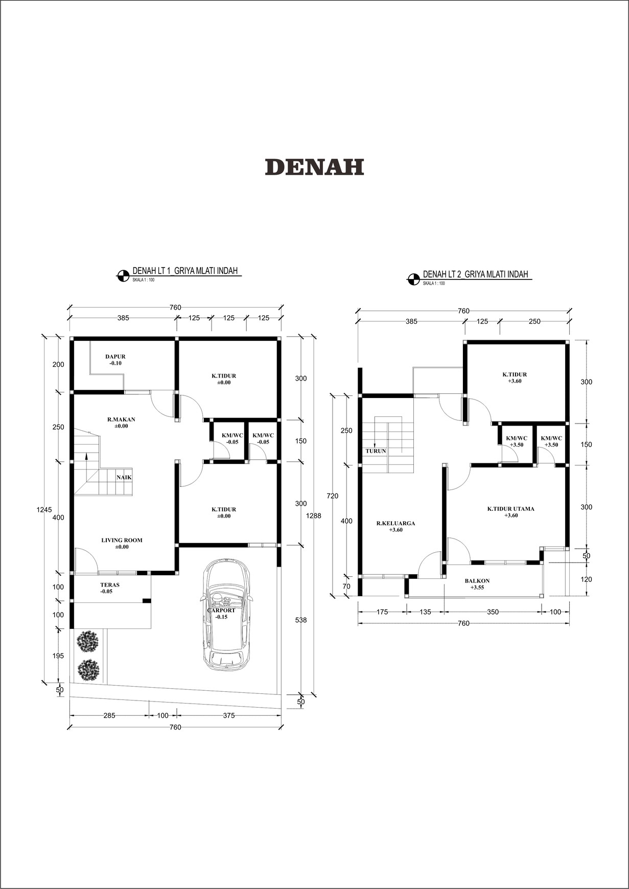 RUMAH (3 UNIT) DALAM PERUMAHAN DEKAT SLEMAN CITY HALL.