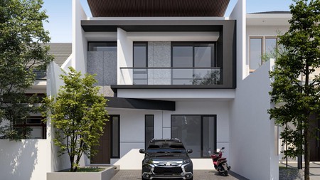 Rumah di Manyar Jaya, Surabaya; Baru Gress, Desain Modern