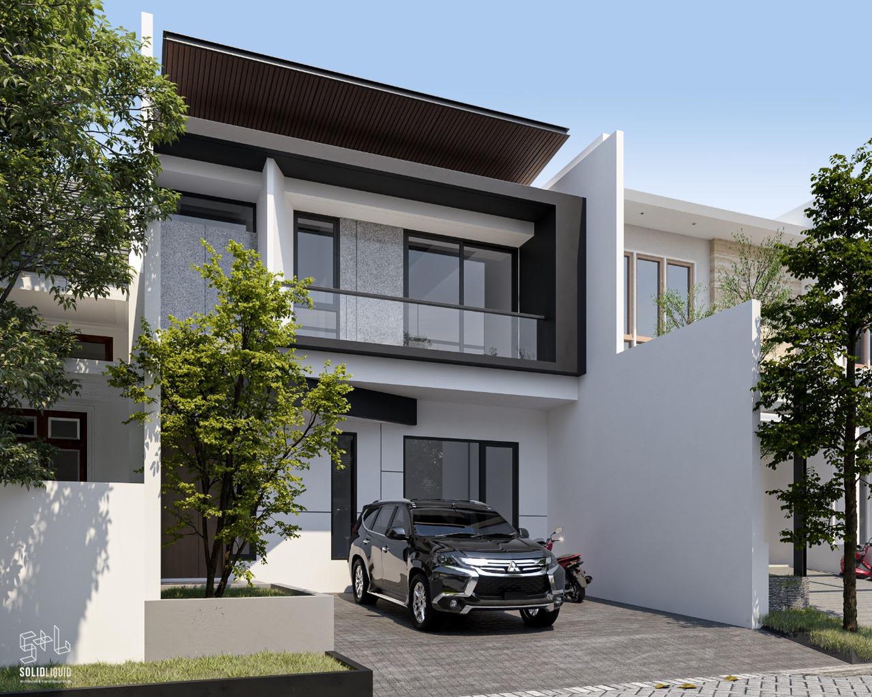 Rumah di Manyar Jaya, Surabaya; Baru Gress, Desain Modern