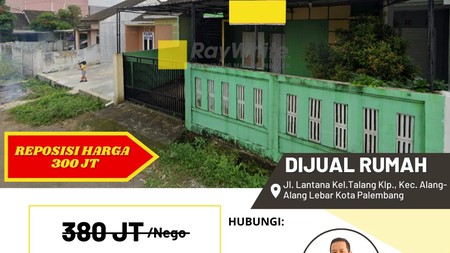 Rumah Dekat Pasar Talang Kelapa.