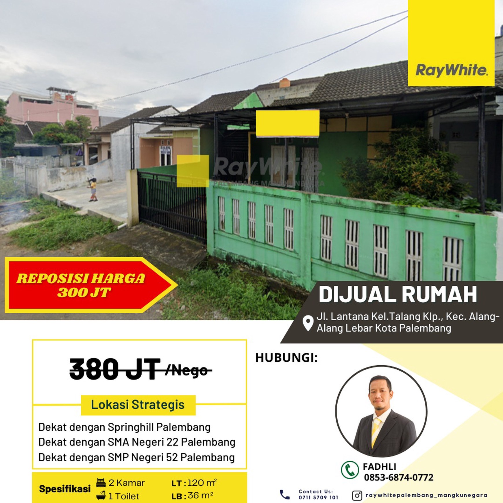 Rumah Dekat Pasar Talang Kelapa.