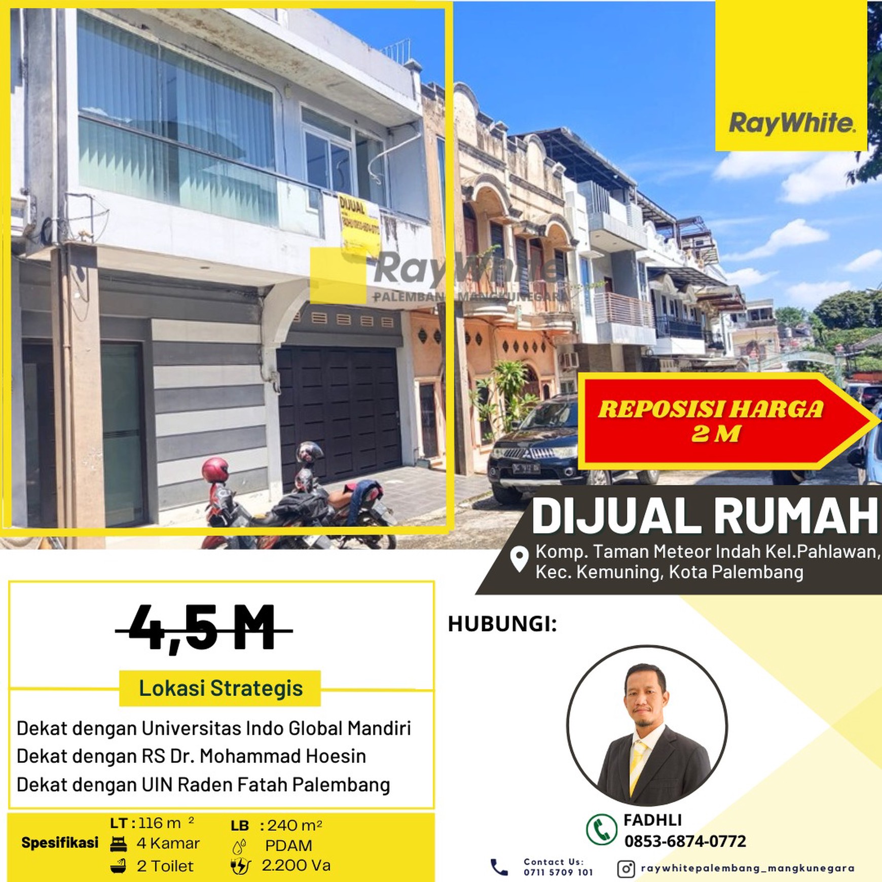 TownHouse 2 Lantai dekat Taman Makam Pahlawan.