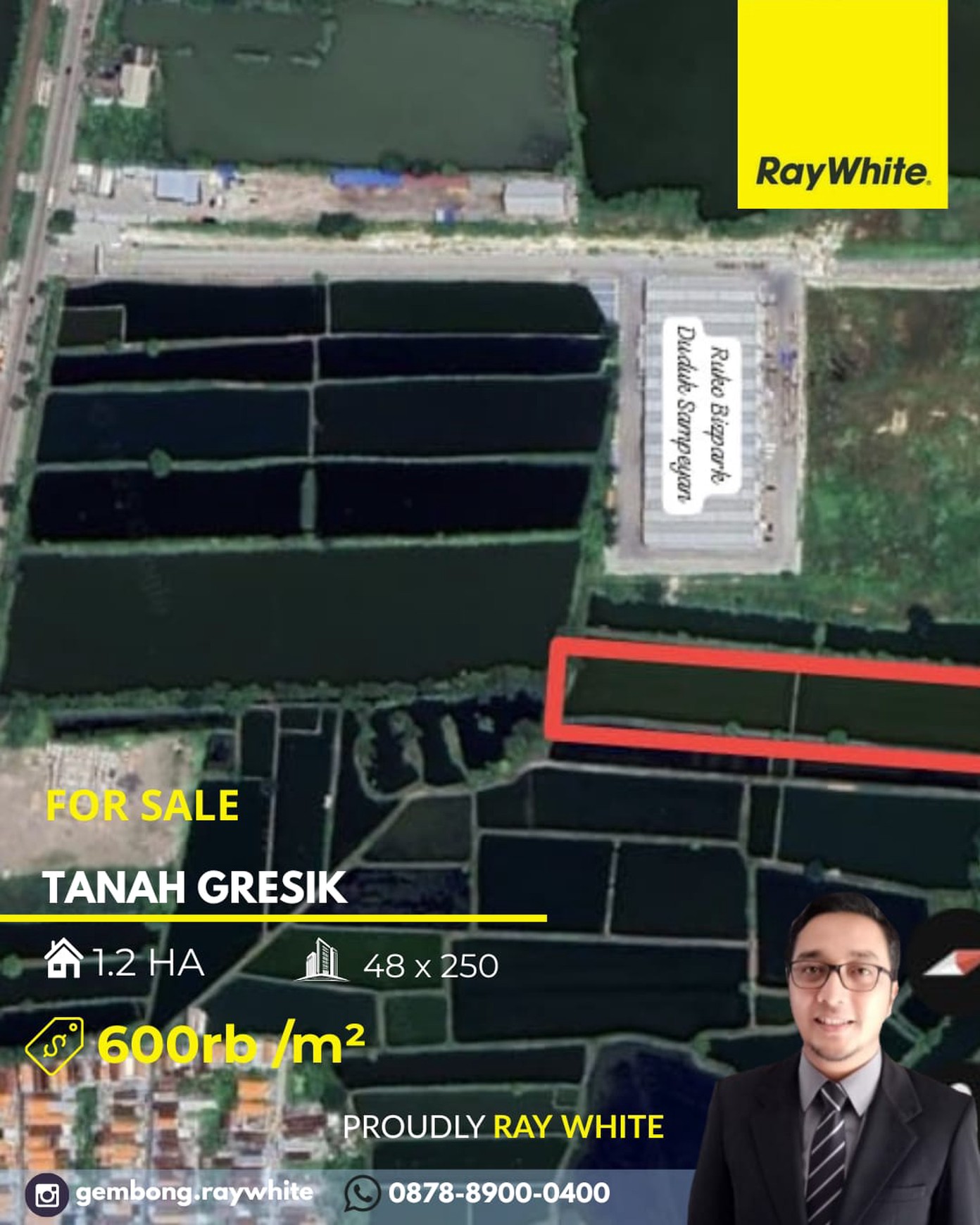 Murah Tanah 1,2Ha Siap Bangun Kab Gresik Jawa Timur