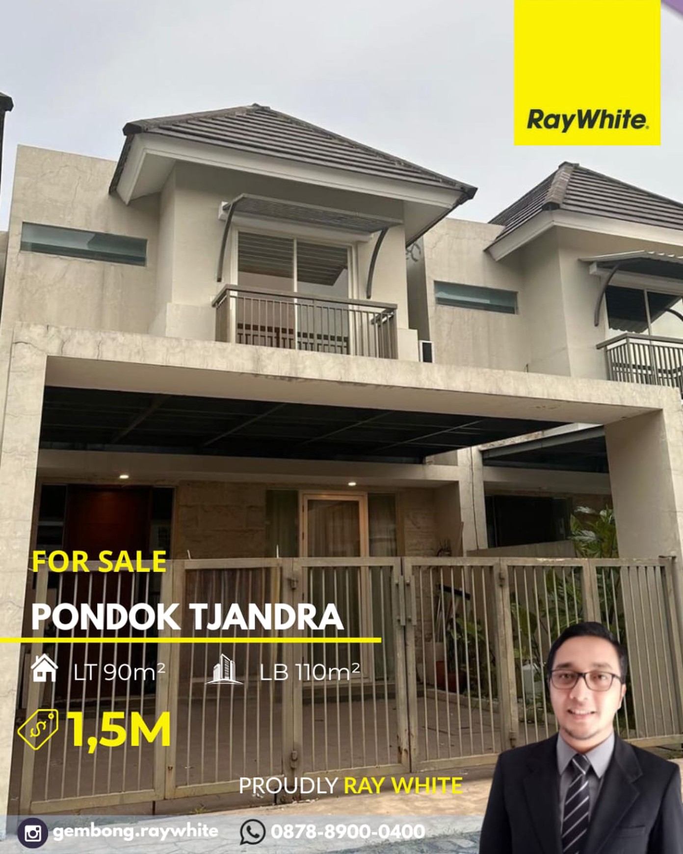 Rumah Modern Minimalis 2 Lantai Pondok Tjandra Indah Sidoarjo