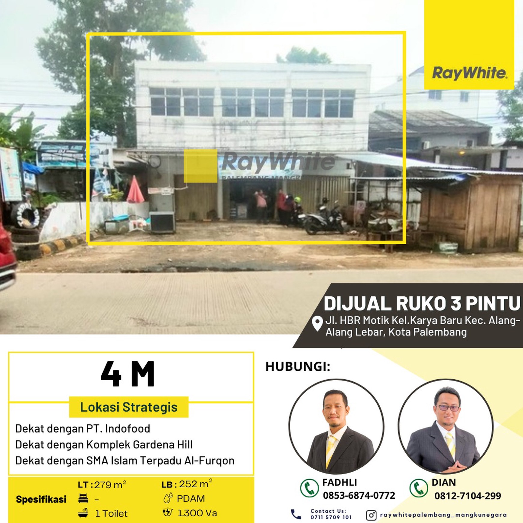 Ruko 3 pintu 2 Lantai dekat JM Sukarame.