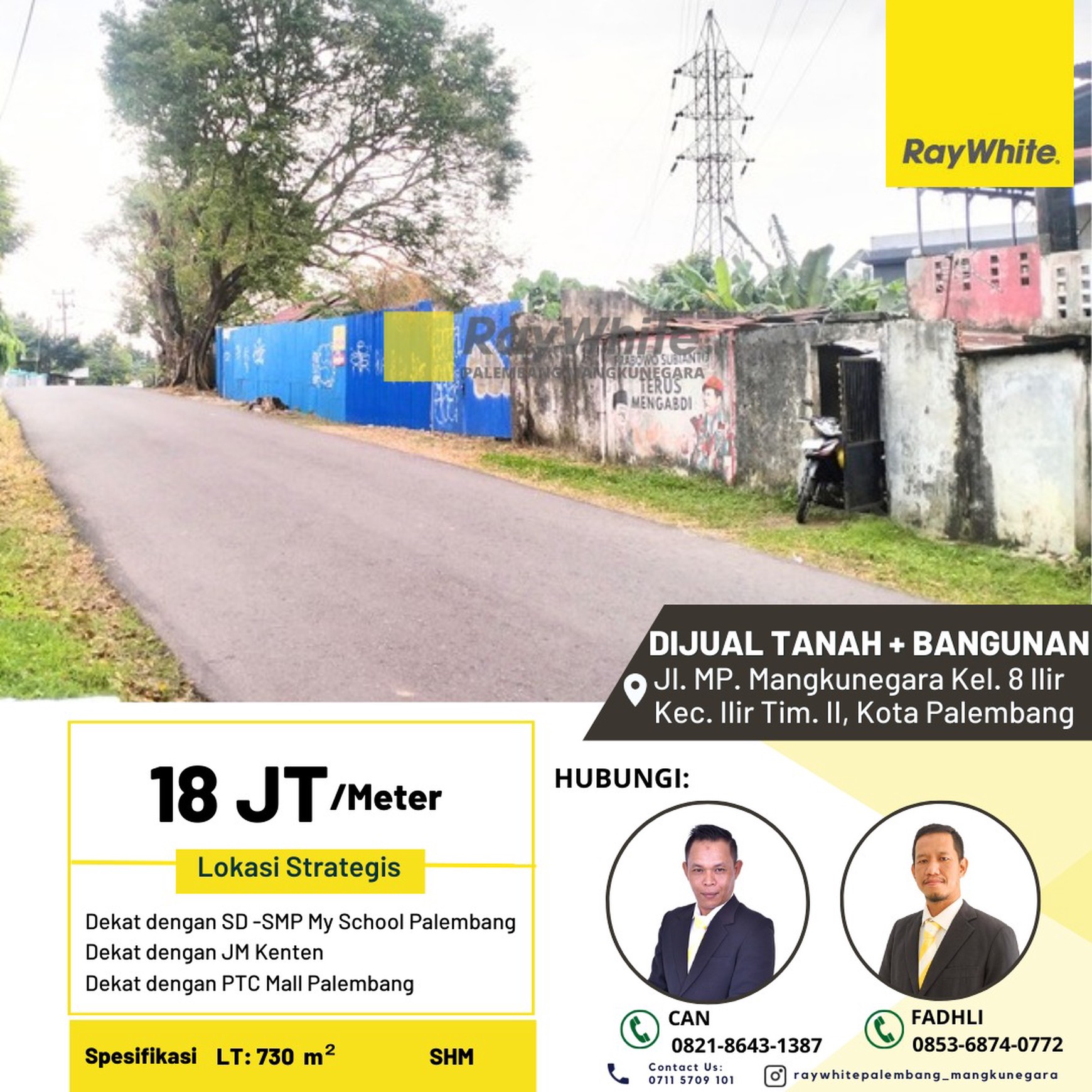 Tanah Jual Dekat Simpang Patal Palembang.
